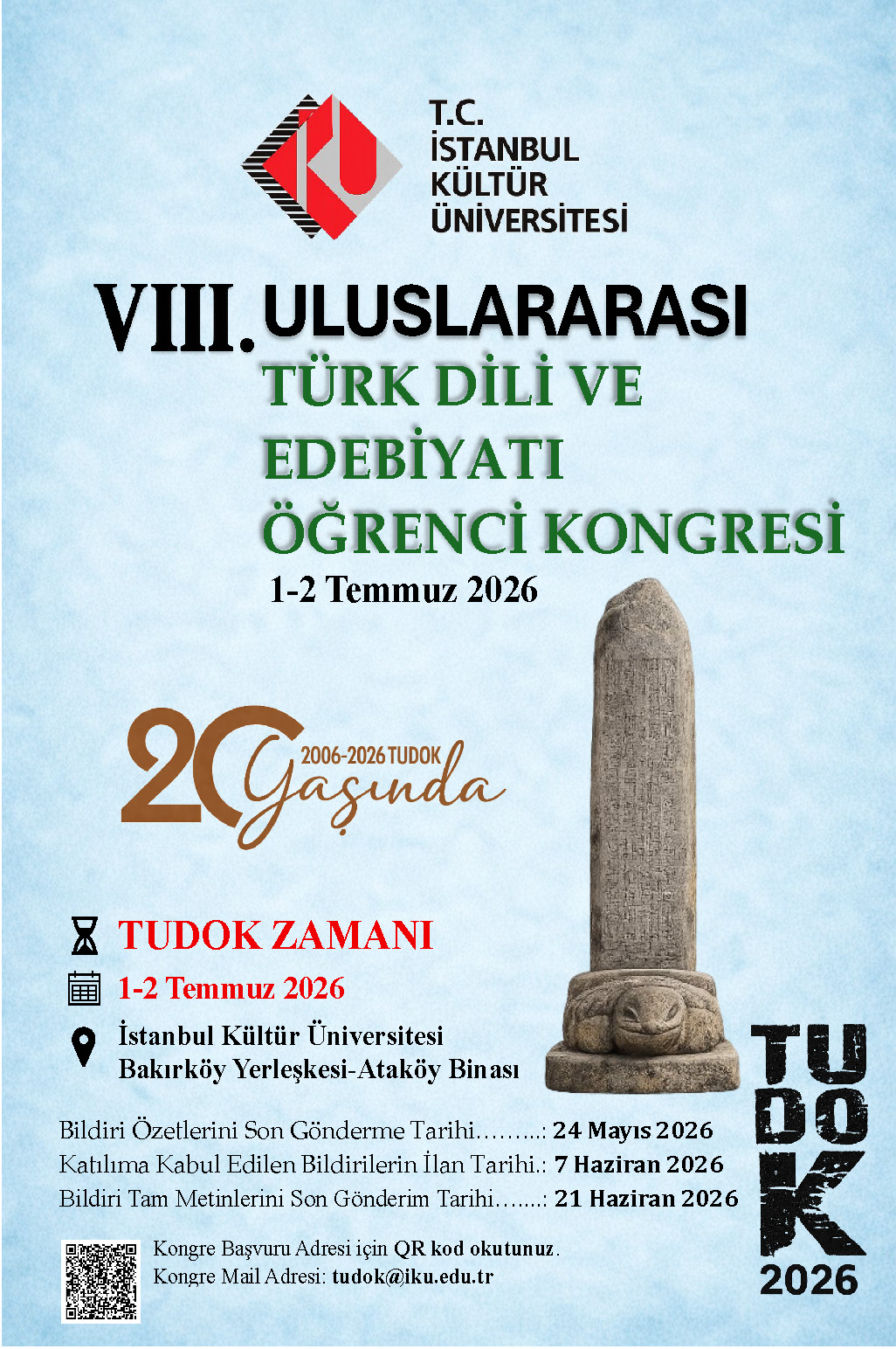 VIII. ULUSLARARASI TÜRK DİLİ VE EDEBİYATI ÖĞRENCİ KONGRESİ